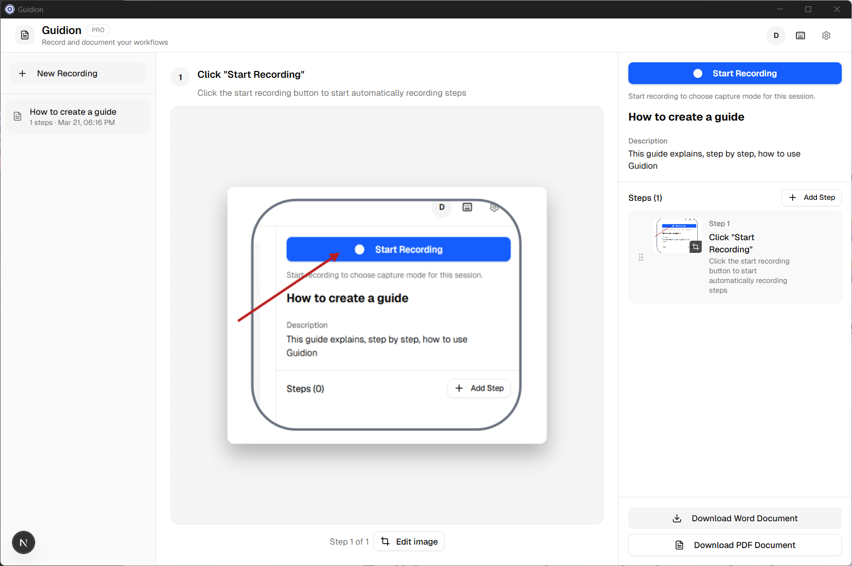 Screenshots — capturing and annotating a screen region