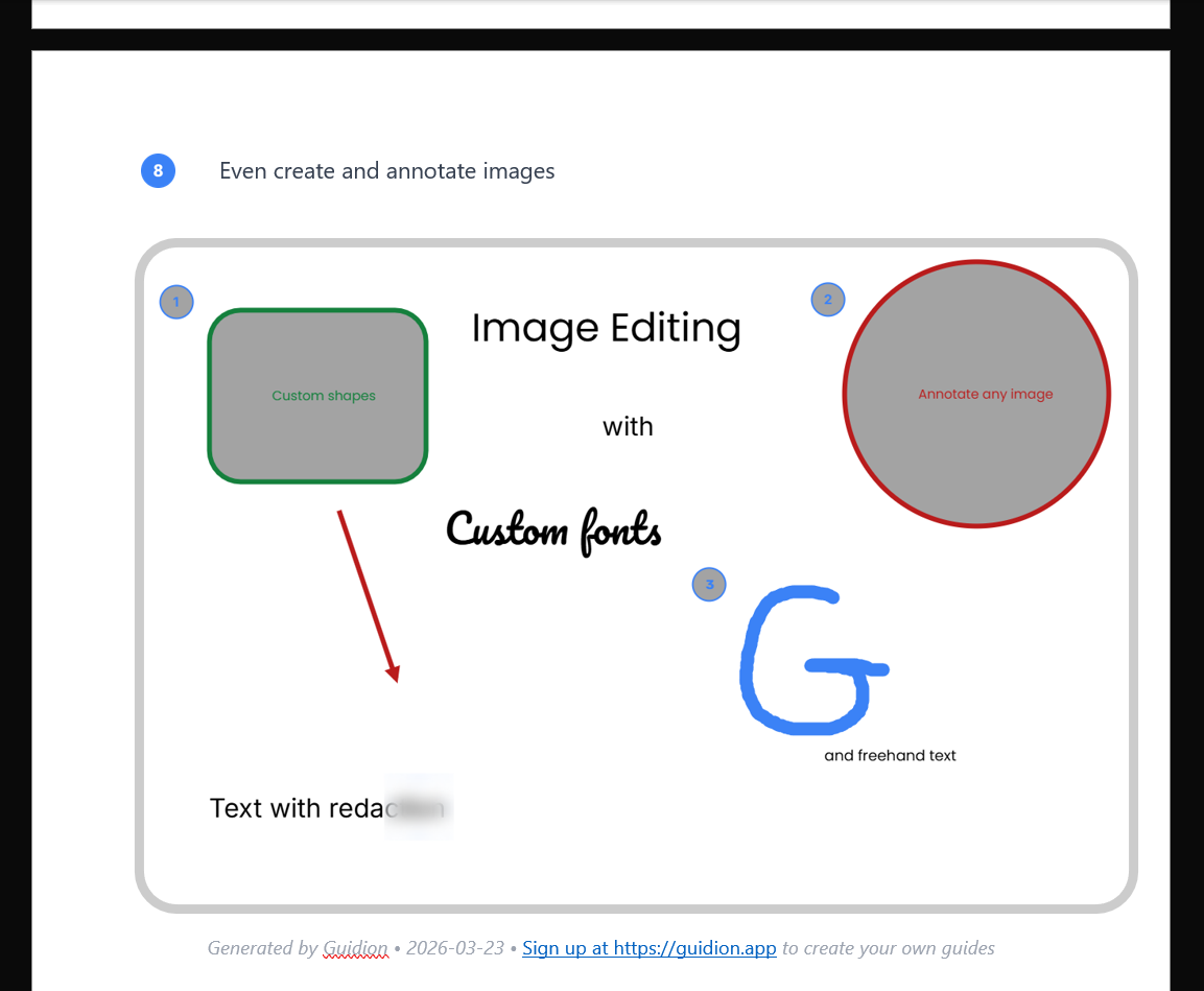 Guides — exporting a branded process document